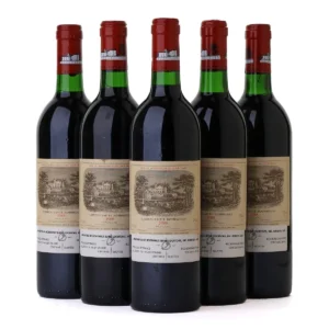 Buy Château Lafite Rothschild 1988 online – rare First Growth Bordeaux 5-bottle set for collectors and investors.
