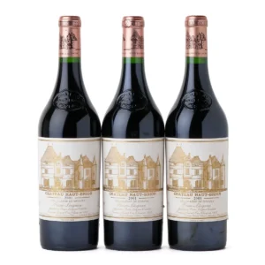 Buy 2001 Château Haut-Brion Pessac-Léognan 3-bottle set – rare aged First Growth Bordeaux wine for sale.