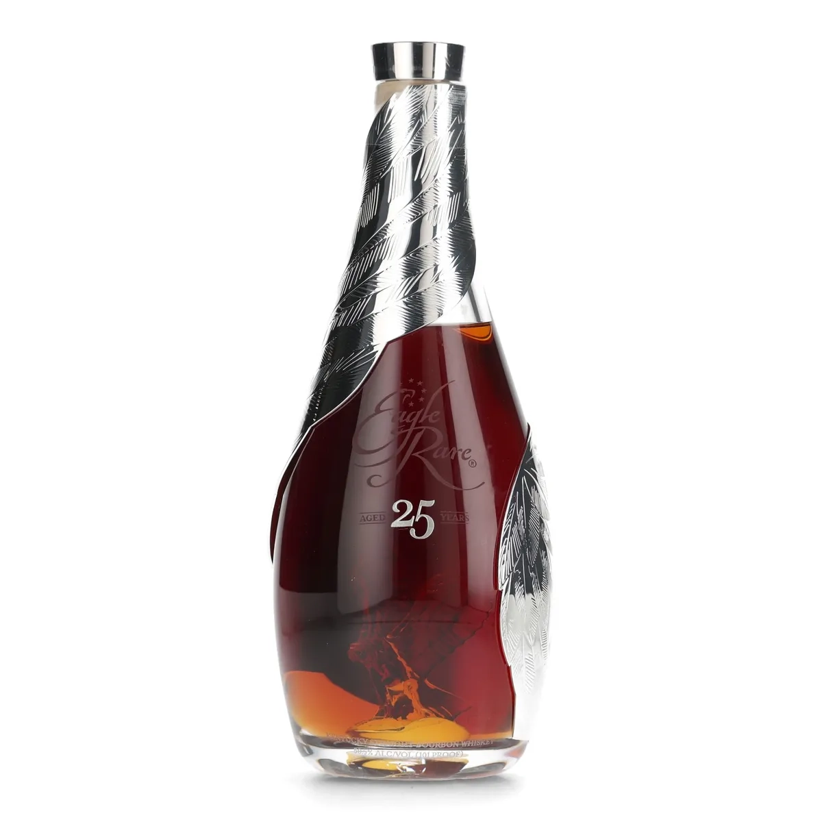 Buy Eagle Rare 25 Year Bourbon Decanter 2025 – limited edition collectible American whiskey in hand-blown crystal decanter.