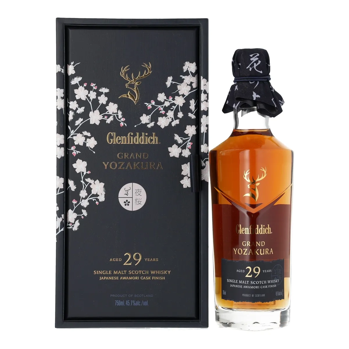 Buy Glenfiddich 29 Year Scotch online. Rare Grand Yozakura single malt with exquisite aging, Japanese cask finish, and premium collector appeal.