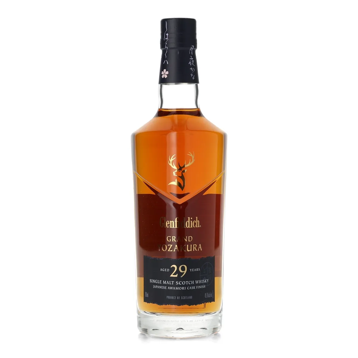 Buy Glenfiddich 29 Year Scotch online. Rare Grand Yozakura single malt with exquisite aging, Japanese cask finish, and premium collector appeal.