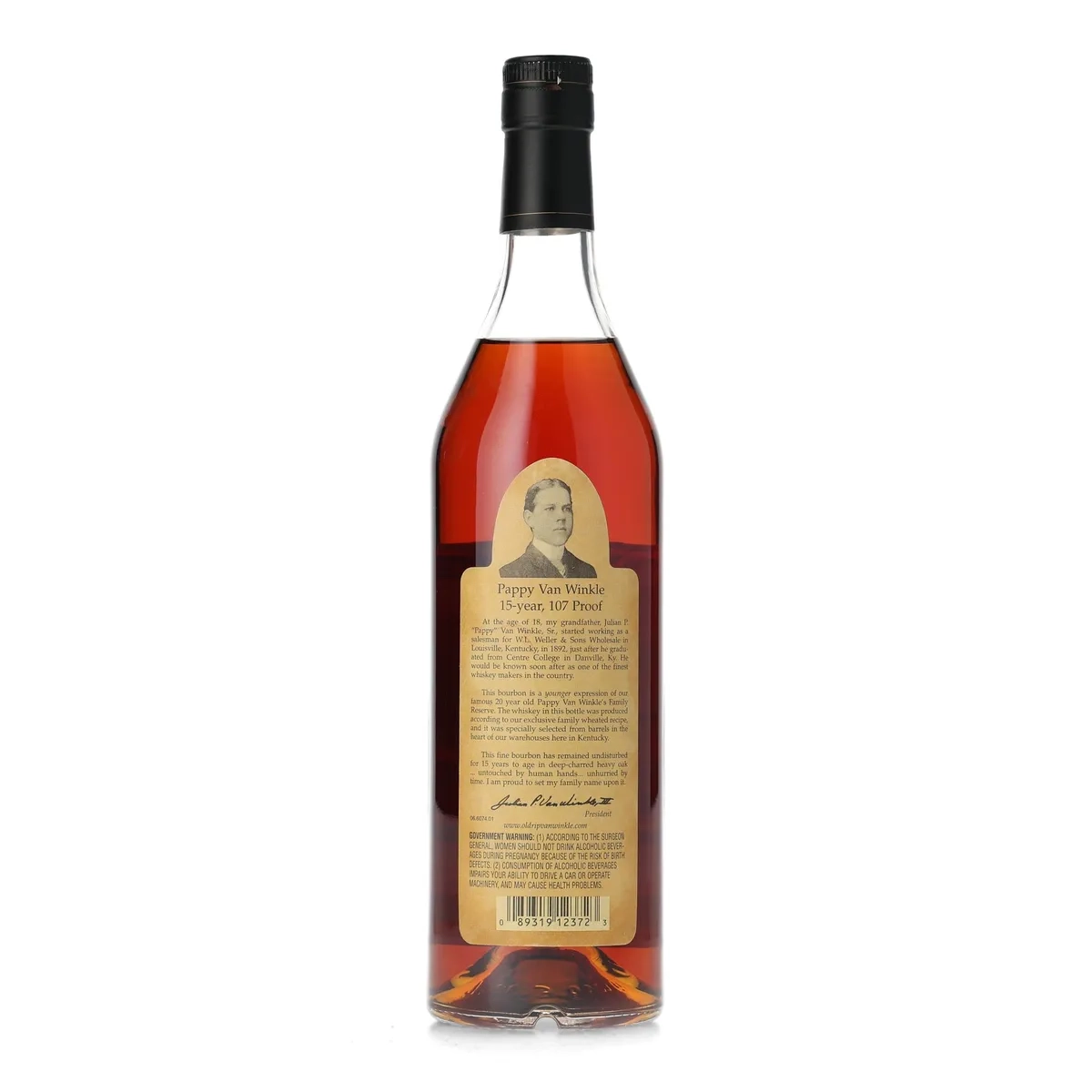 pappy van winkle 15 year family reserve bourbon (2012 release