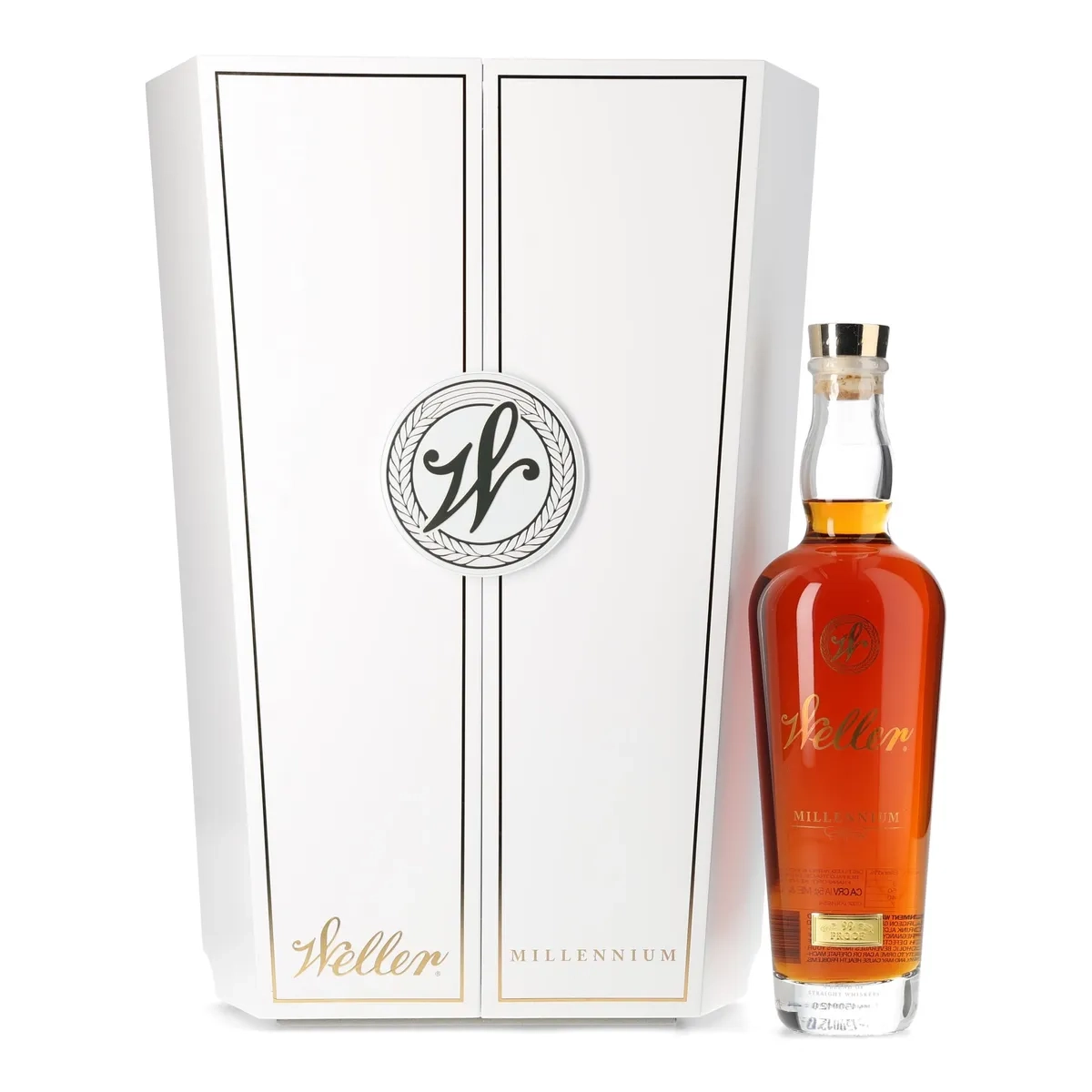Buy Weller Millennium Wheat Whiskey 2024 – rare Buffalo Trace limited edition wheat bourbon in crystal decanter.